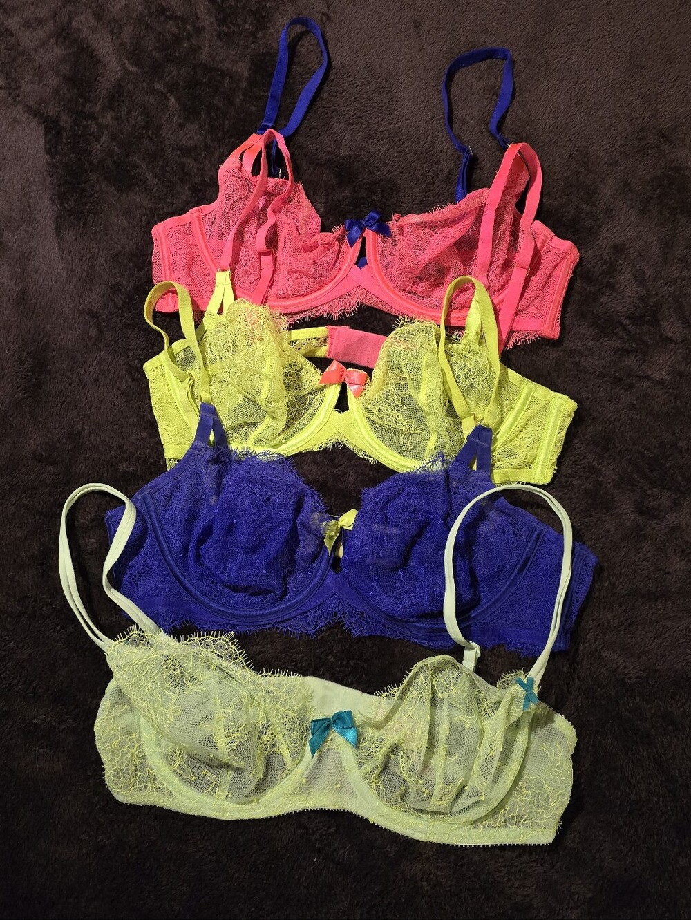 FOUR Victorias Secret Very Sexy Lace Bras